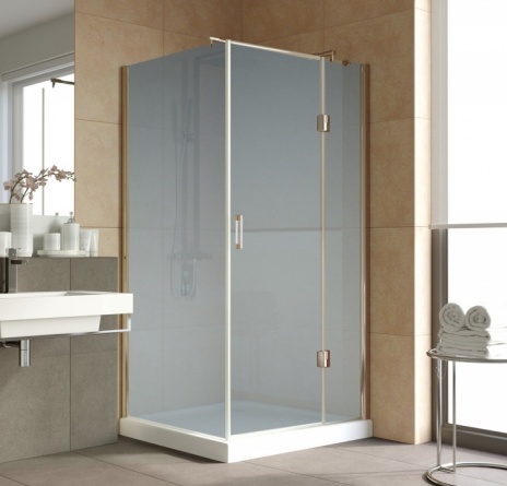 Душевой уголок Vegas Glass AFP-Fis Lux 100*90 05 10 R профиль бронза, стекло сатин фото 2