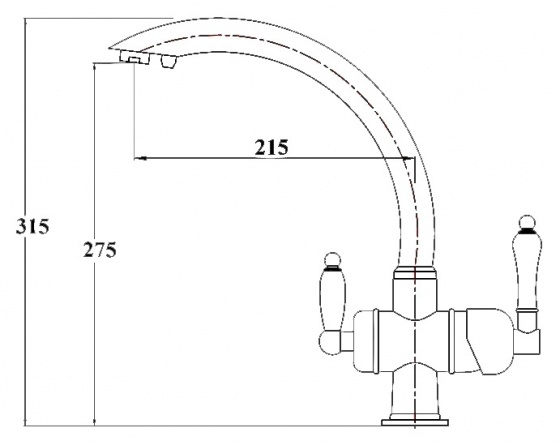Смеситель Zorg Clean Water ZR 327 YF nickel для кухонной мойки фото 2