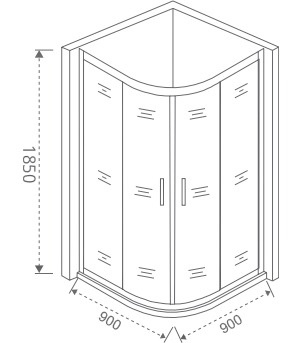 Душевой уголок Good Door Infinity R-90-C-CH фото 5