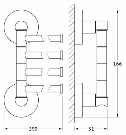 Полотенцедержатель Artwelle Harmonie HAR 025 40 см фото 2