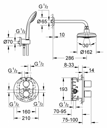 Душевой комплект Grohe Grohtherm 3000 Cosmopolitan фото 9