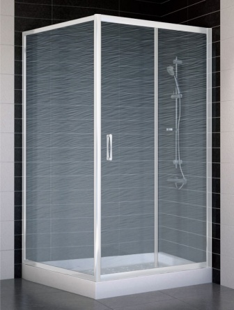 Душевой уголок Vegas Glass ZP+ZPV 100*100 01 02 стекло шиншилла, 100x100 фото 1