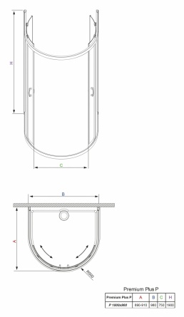 Душевой уголок Radaway Premium Plus P 100x90x190 прозрачное стекло фото 10
