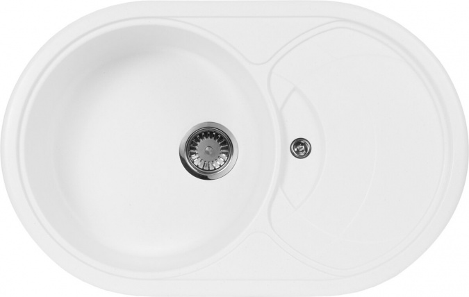 Мойка кухонная AquaGranitEx M-18s белая фото 1