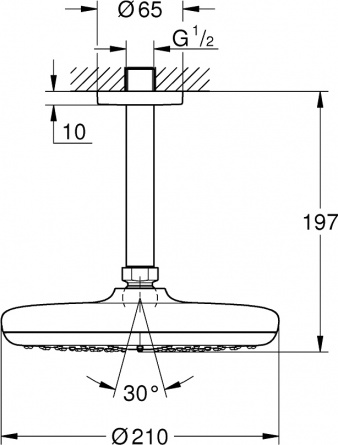 Верхний душ Grohe Tempesta 26413000 фото 2