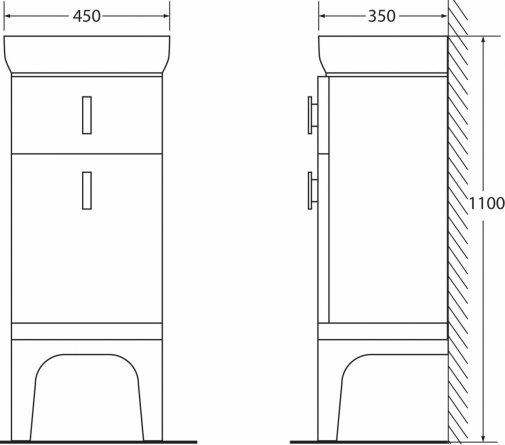 Тумба BelBagno Prado 110 bianco lucido фото 3