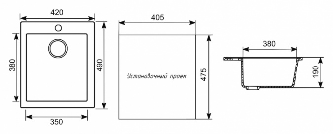 Мойка кухонная Mixline ML-GM14 бежевый фото 2