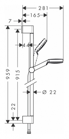 Душевой гарнитур Hansgrohe Crometta Vario 900 26536400 фото 2