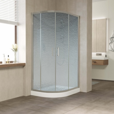 Душевой уголок Vegas Glass ZS-F 90*80 07 02 профиль матовый хром, стекло шиншилла фото 2