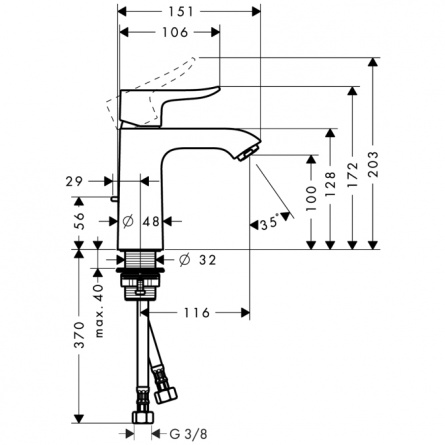 Hansgrohe Metris для раковины фото 2