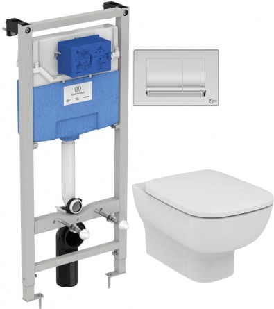 Комплект Ideal Standard Esedra AquaBlade T387301 унитаз + инсталляция с кнопкой смыва фото 1