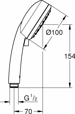 Душевая лейка Grohe Tempesta Cosmopolitan 2757120E фото 2