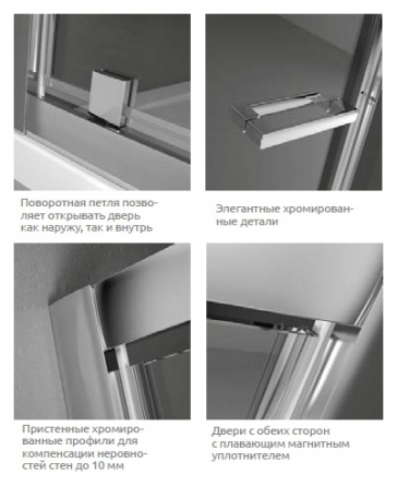 Душевой уголок Radaway Twist DW+S 70 коричневое стекло фото 2