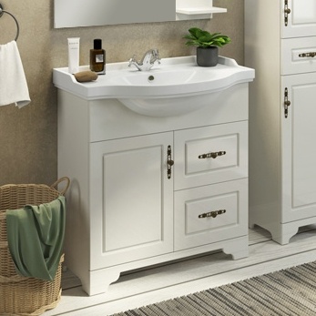 Мебель для ванной Comforty Севилья 85 слоновая кость фото 2