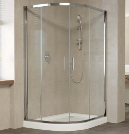 Душевой уголок Vegas Glass ZS-F 120*90 08 01 профиль глянцевый хром, стекло прозрачное фото 1