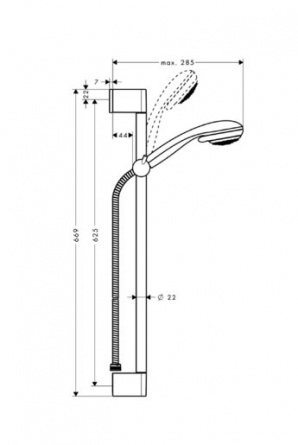 Душевой гарнитур Hansgrohe Crometta 85 Vario  Unica Crometta фото 3