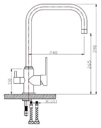 Смеситель Zorg Clean Water ZR 318 YF-33 для кухонной мойки фото 2