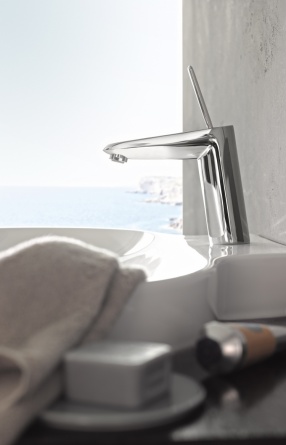 Смеситель для раковины Grohe Eurodisc Joy с донным клапаном, средний излив фото 4