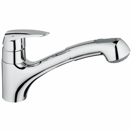 Смеситель для кухонной мойки Grohe Eurodisc с выдвижным изливом фото 1