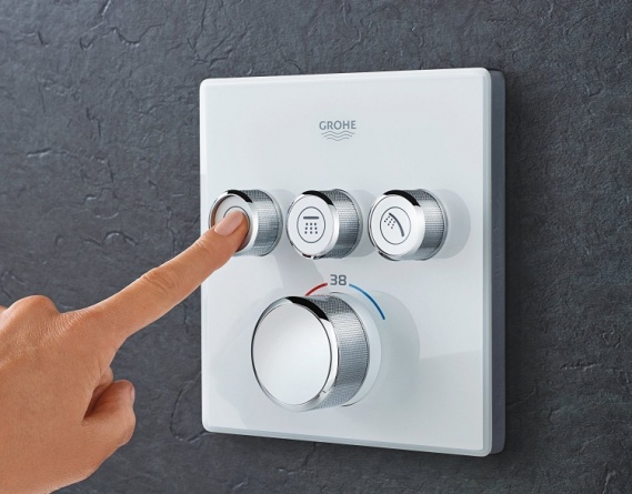 Термостат Grohe Grohtherm SmartControl 29157LS0 для ванны с душем, moon white фото 4