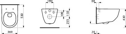 Комплект Инсталляция Geberit Duofix UP320 с кнопкой смыва + Унитаз Laufen Pro Rimless безободковый + Шумоизоляция фото 9