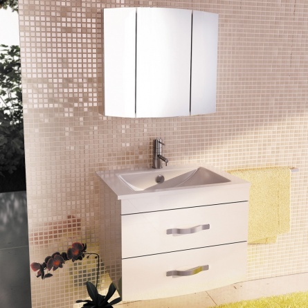 Мебель для ванной Comforty Лаура 75-2 белый глянец фото 1