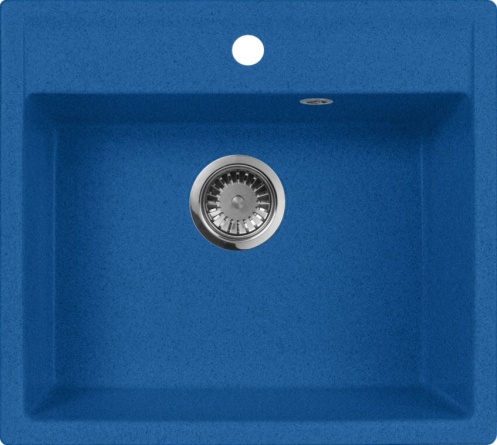 Мойка кухонная AquaGranitEx M-56 синяя фото 1