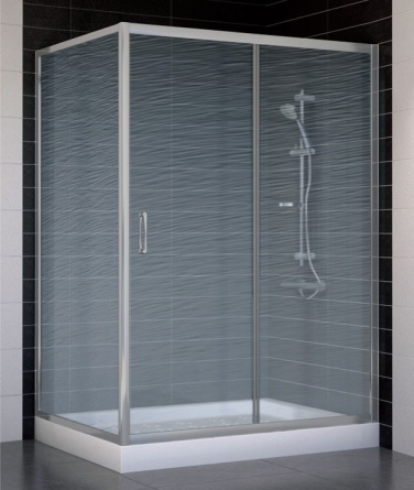 Душевой уголок Vegas Glass ZP+ZPV 130*90 07 02 стекло шиншилла, 130x90 фото 1