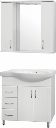 Мебель для ванной Style Line Эко Стандарт №25 82 белая, левая фото 1