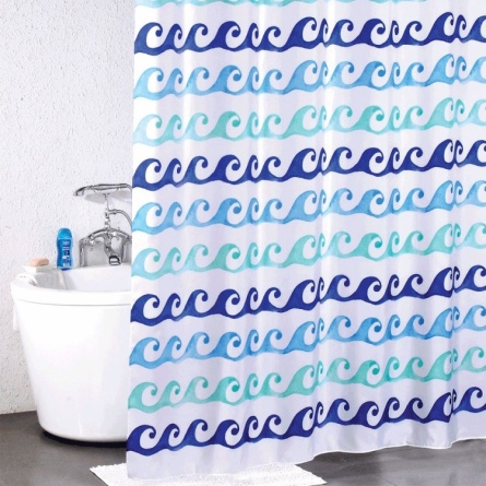 Штора для ванной Milardo Blue Curls фото 2