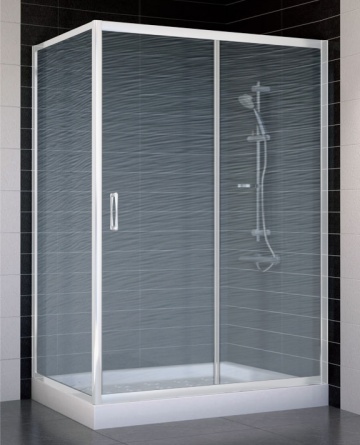 Душевой уголок Vegas Glass ZP+ZPV 130*70 01 02 стекло шиншилла, 130x70 фото 1