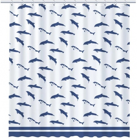 Штора для ванной Fixsen Dolphins FX-1502 без колец фото 2