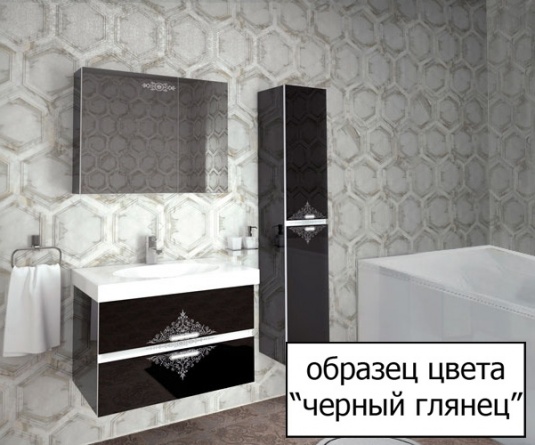 Мебель для ванной Ingenium Accord 50 черный глянец R фото 2