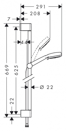 Душевой гарнитур Hansgrohe Crometta 100 Multi фото 2