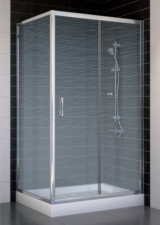Душевой уголок Vegas Glass ZP+ZPV 100*80 08 02 стекло шиншилла, 100x80 фото 1