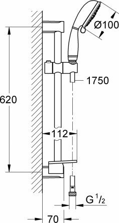 Душевой гарнитур Grohe New Tempesta Rustic 27609001 фото 3