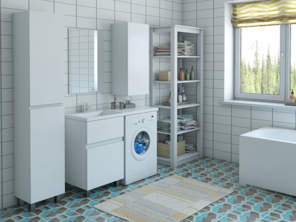 Мебель для ванной Эстет Dallas Luxe 130 напольная, 2 ящика, L фото 2