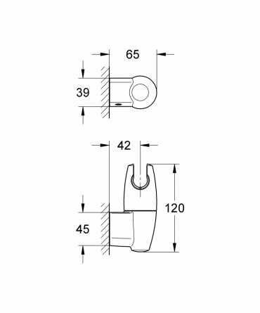 Держатель для душа Grohe Movario регулируемый фото 2