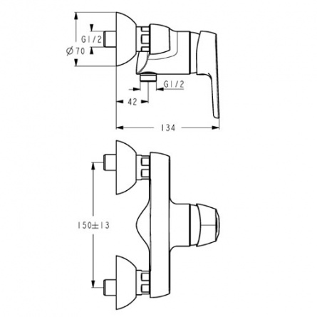 Смеситель для душа Ideal Standard Cerasprint фото 2