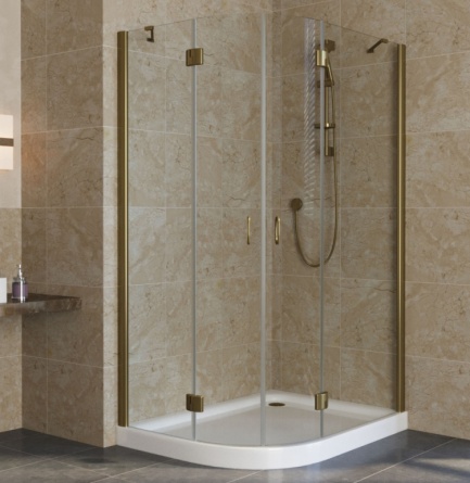 Душевой уголок Vegas Glass AFS-F Lux 120*90 05 01 R профиль бронза, стекло прозрачное фото 1