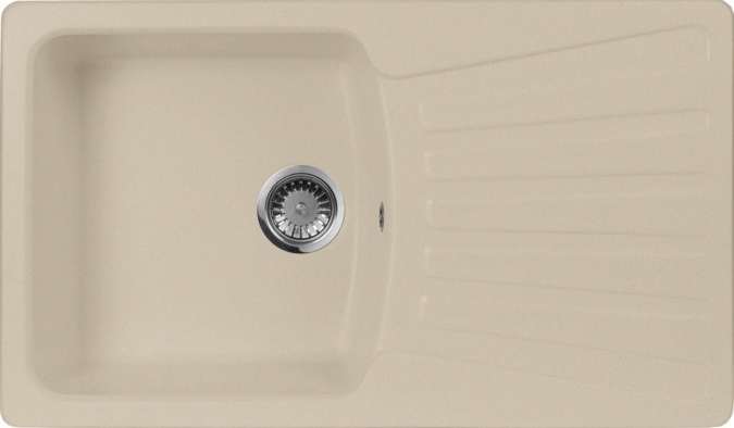 Мойка кухонная AquaGranitEx M-12 бежевая фото 1
