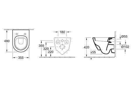 Унитаз подвесной Villeroy & Boch Subway 2.0 5606 1001 укороченная, alpin фото 9