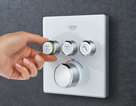Термостат Grohe Grohtherm SmartControl 29157LS0 для ванны с душем, moon white фото 2
