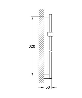 Душевая штанга Grohe Euphoria Cube 600 мм фото 2