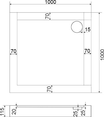 Поддон для душа Good Door Форум 100x100 фото 3