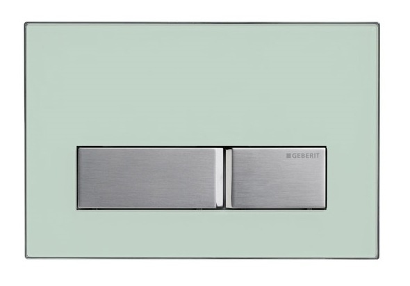 Кнопка смыва Geberit Sigma 50 мятно-зеленое стекло фото 1