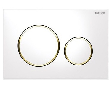 Кнопка смыва Geberit Sigma 20 115.882.KK.1 белая с золотом фото 1