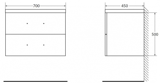 Тумба для комплекта BelBagno Aurora 70 cemento scuro фото 4