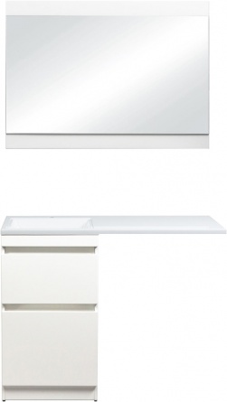 Мебель для ванной Style Line Даллас 110 Люкс Plus напольная, белая, под стиральную машину фото 5