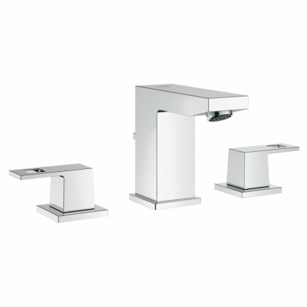 Смеситель для раковины Grohe Eurocube на 3 отверстия с донным клапаном фото 1